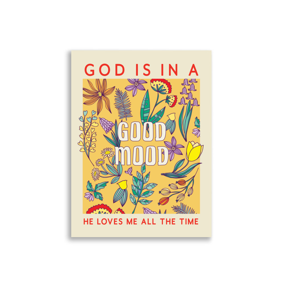 "Good Mood" Play Room Poster | Yellow