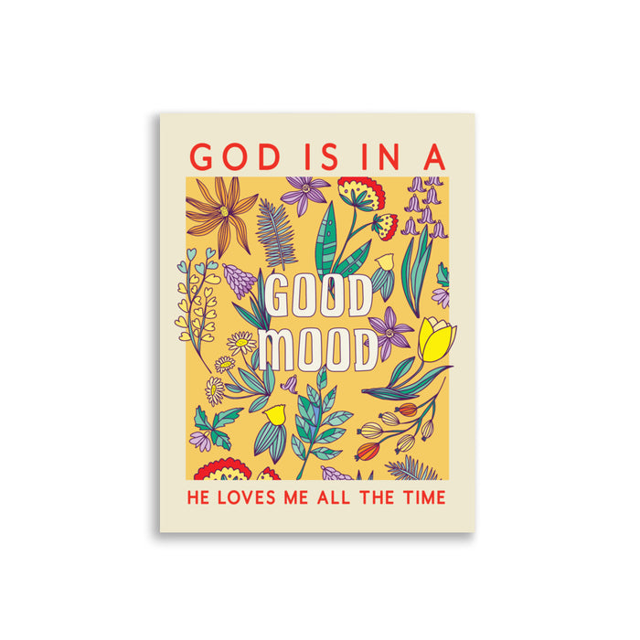 "Good Mood" Play Room Poster | Yellow