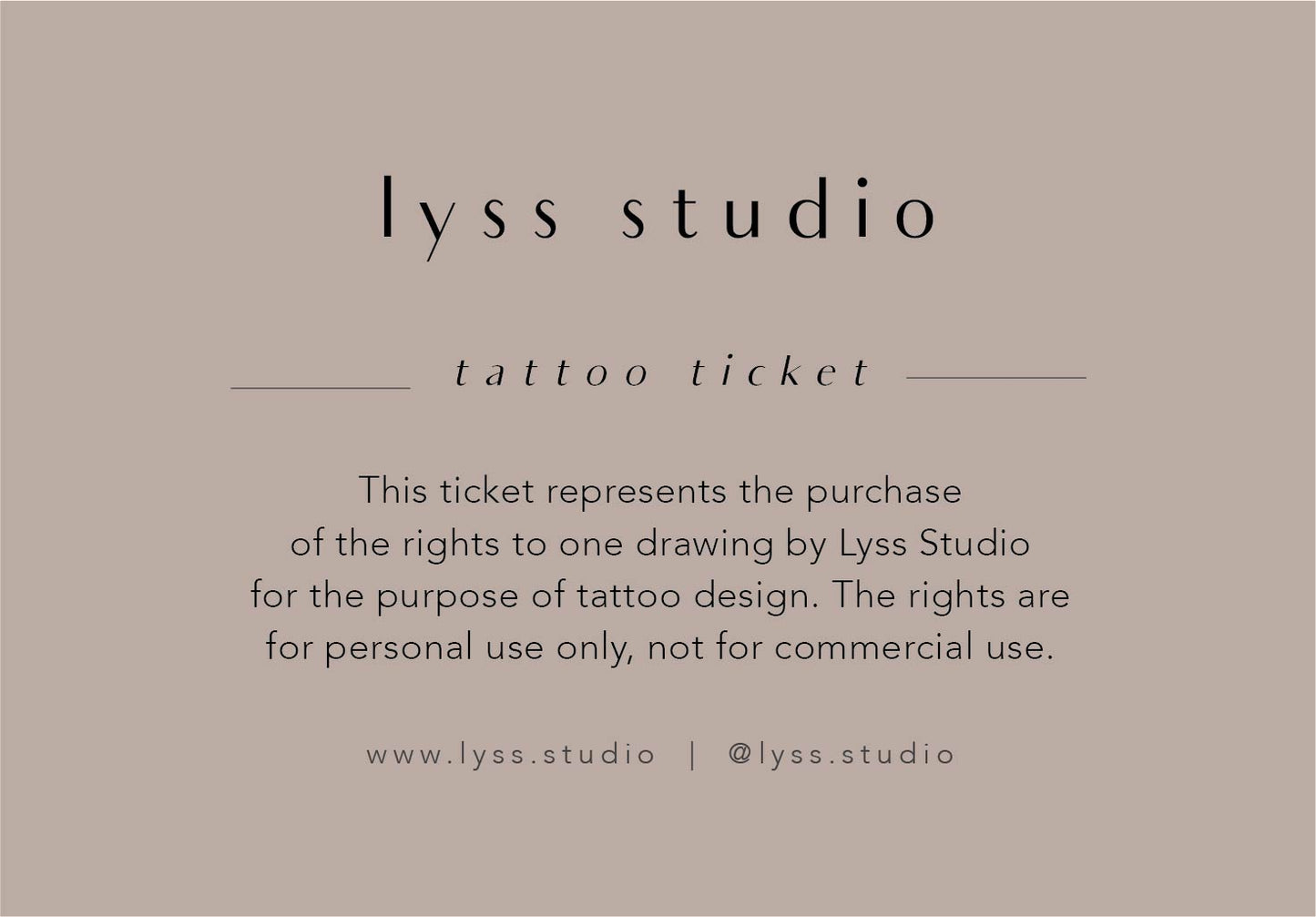 Tattoo Ticket